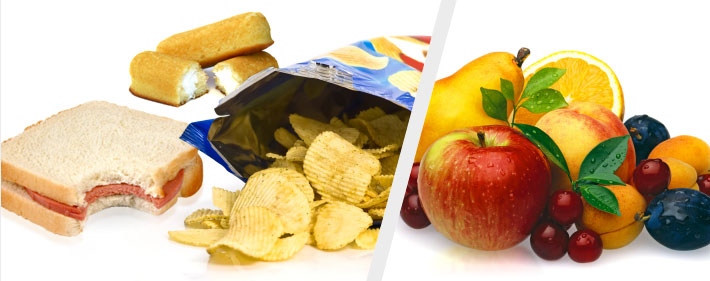 Junk Food vs healthy food